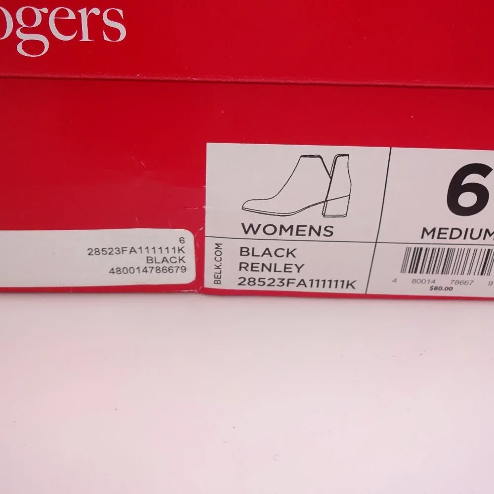 NIB New Womens Kim Rogers Black Faux Suede Renley Ankle Boots Booties Size 6 6M - Picture 12 of 13